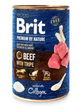 Brit Premium By Nature Beef With Tripe Woowina Flaczki Mokra Karma Dla Psw400 g