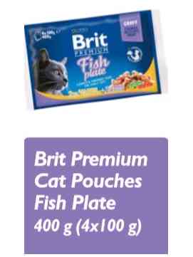 Brit Premium Fish Plate Ryba Karma Dla Kota 4 x 100 g